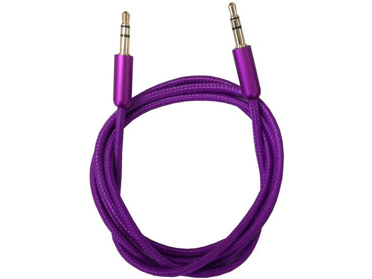 Halfords 3.5mm Aux Cable - Purple