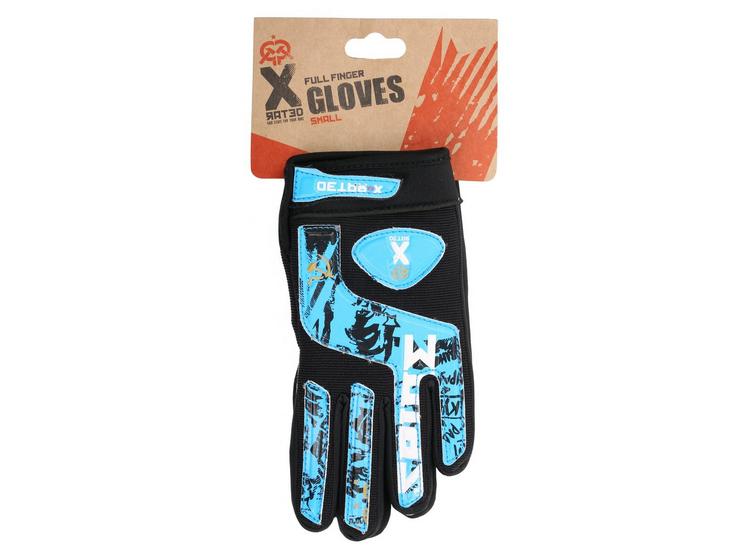X Rated Kids Full Finger BMX Gloves