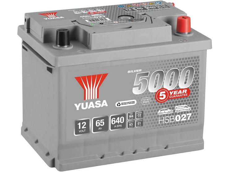 Yuasa HSB013/HSB027 Lead Acid 12V Car Battery 5 year Guarantee