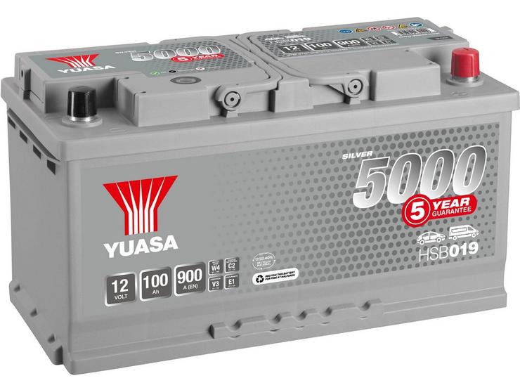 Yuasa  HSB019 Silver 12V Car Battery 5 Year Guarantee