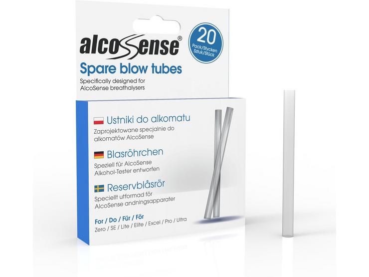 AlcoSense Breathalyser Blow Tubes x 20