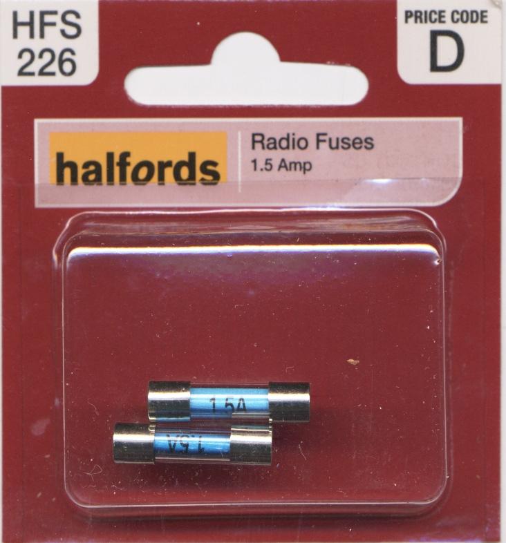 Halfords Radio Fuses 1.5amp (HFS226) Halfords IE