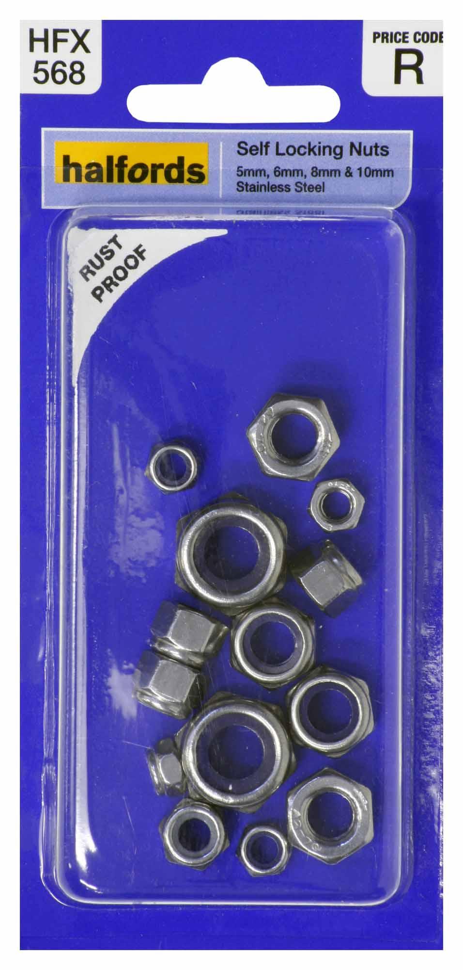 Halfords Assorted Self Locking Nuts Halfords IE