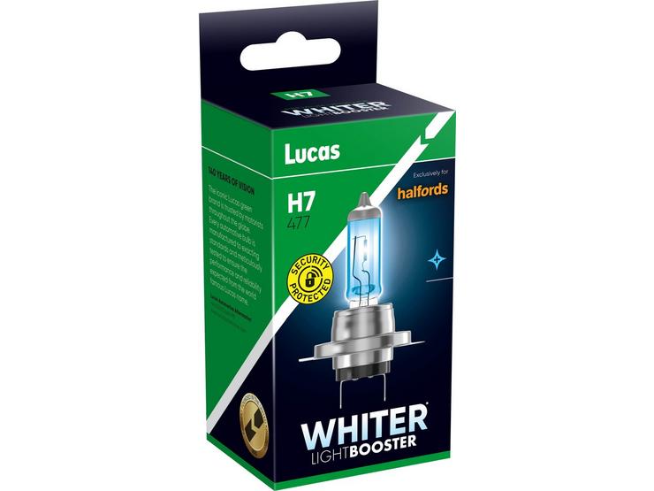 Lucas Whiter H7 477 Car Headlight Bulb Single Pack