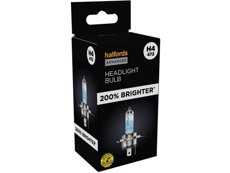 Halfords Advanced 200% Brighter H4 472 Headlight Bulb