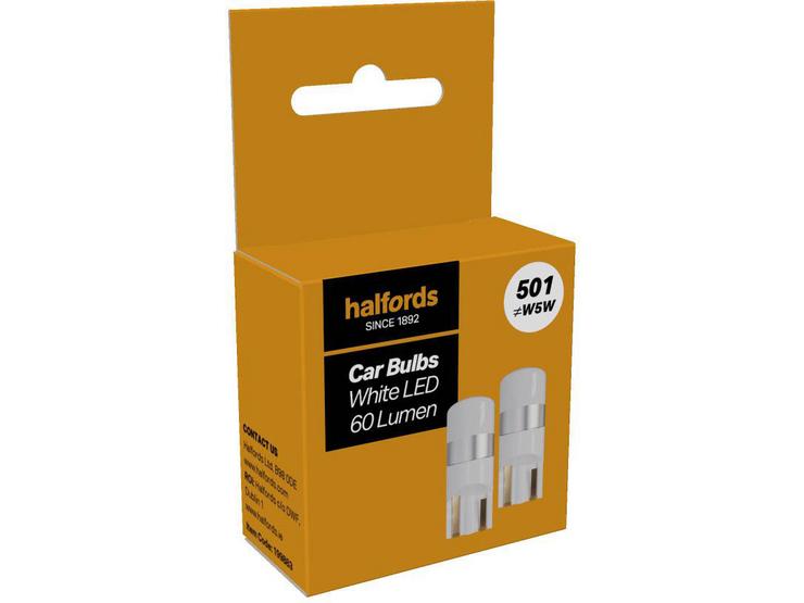 Halfords 501 LED Car Bulb Twin Pack