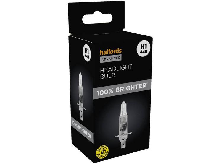 Halfords Advanced +100% Brighter H1 448 Headlight Bulb