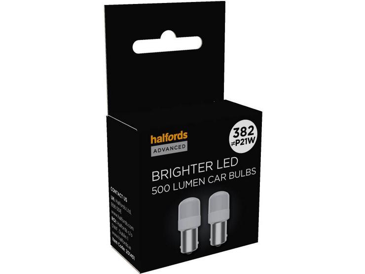 Halfords Advanced 382 Super Bright LED Car Bulb Twin Pack