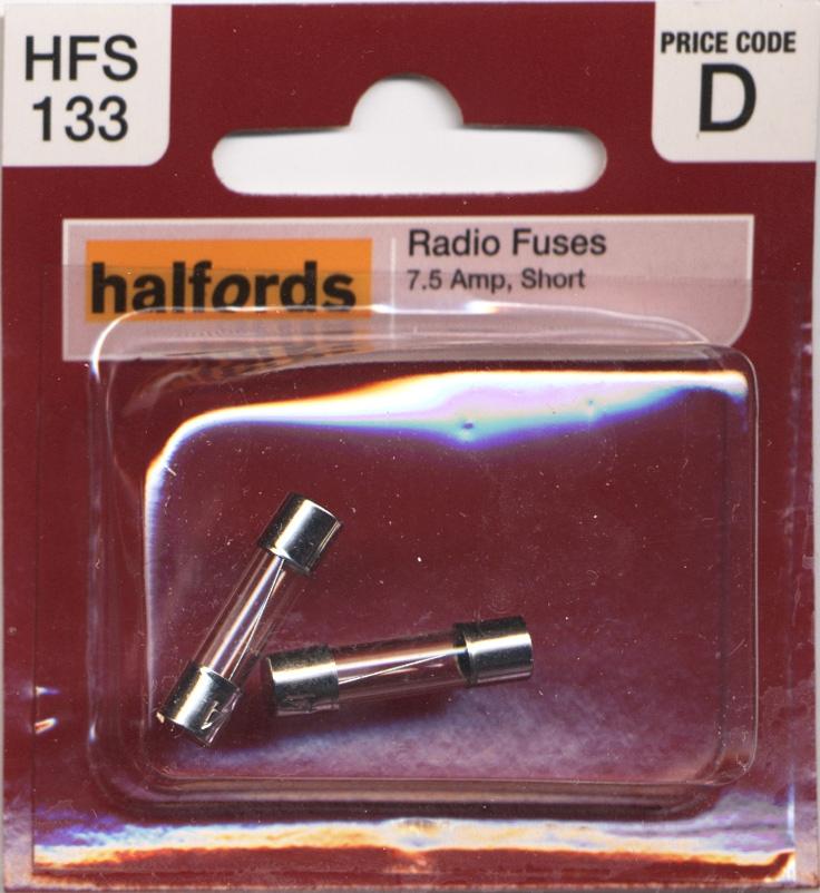 Halfords Radio Fuses 7.5 Amp (HFS133) Halfords IE