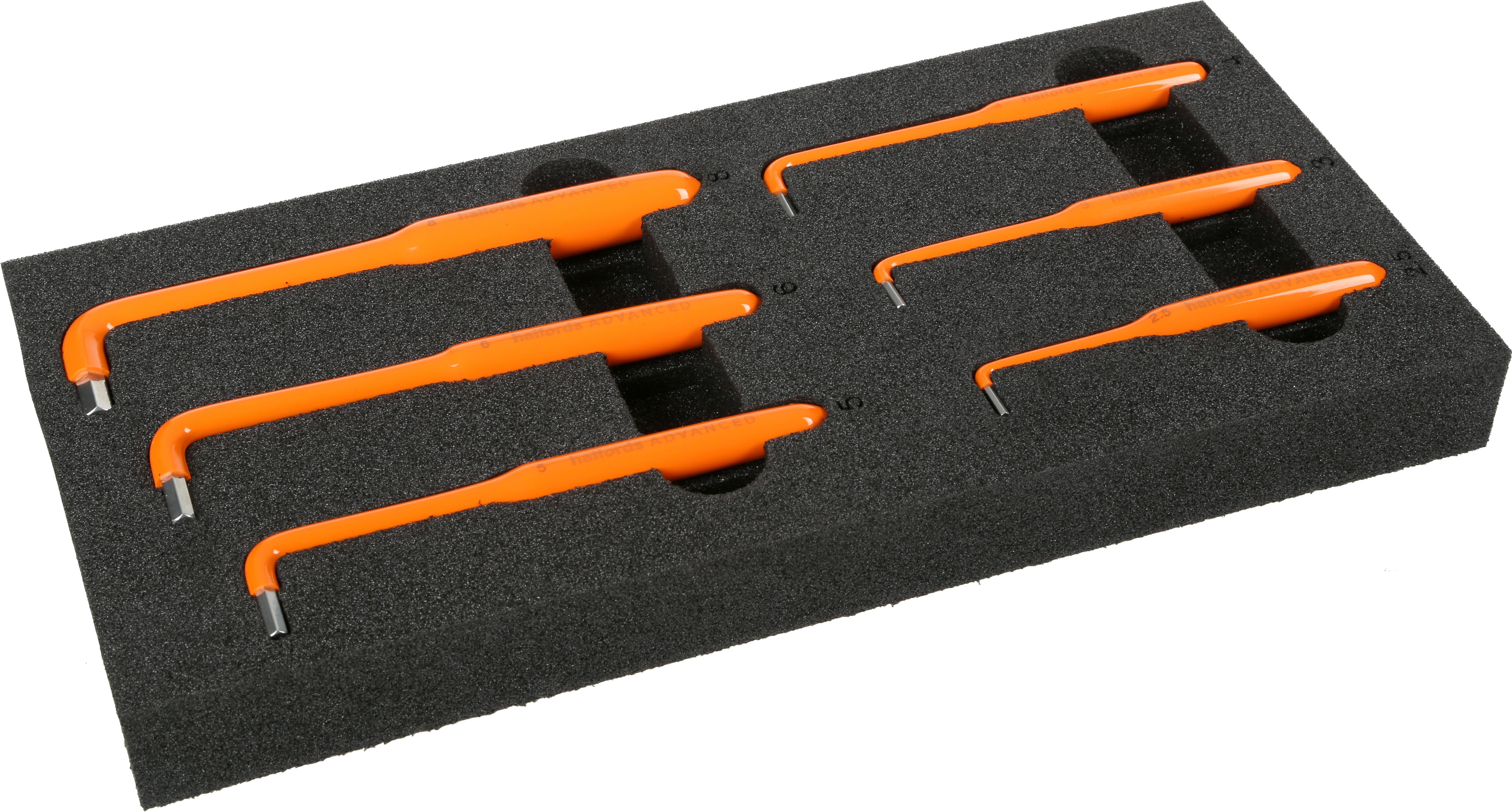 Halfords Advanced EV 1000V Insulated 6 Piece Hex Key Set 2.58mm