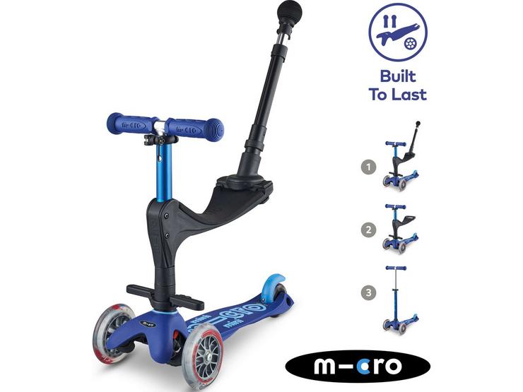Mini Micro 3in1 Deluxe Plus Blue Kids Scooter