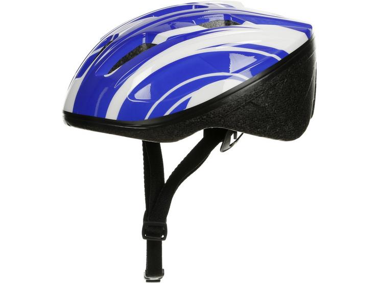 Halfords Essential Helmet, Blue/White - Large