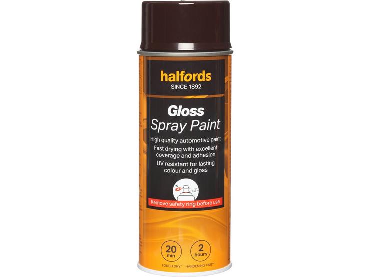 Halfords S4-010 Brown Gloss Car Spray Paint - 400ml