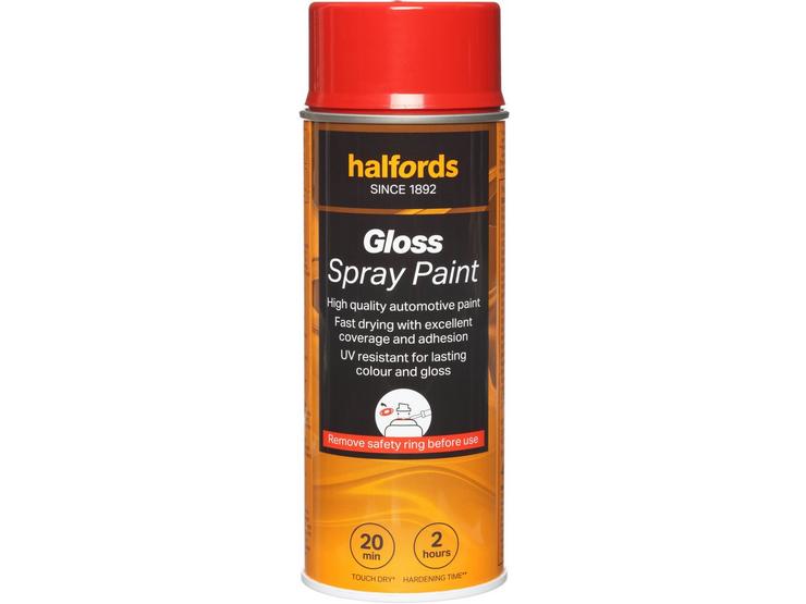 Halfords S4-270 Red Gloss Car Spray Paint - 400ml