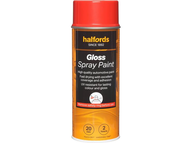 Halfords S4-330 Red Gloss Car Spray Paint - 400ml