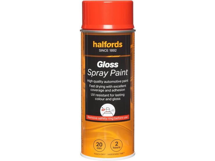 Halfords S4-370 Red Gloss Car Spray Paint - 400ml
