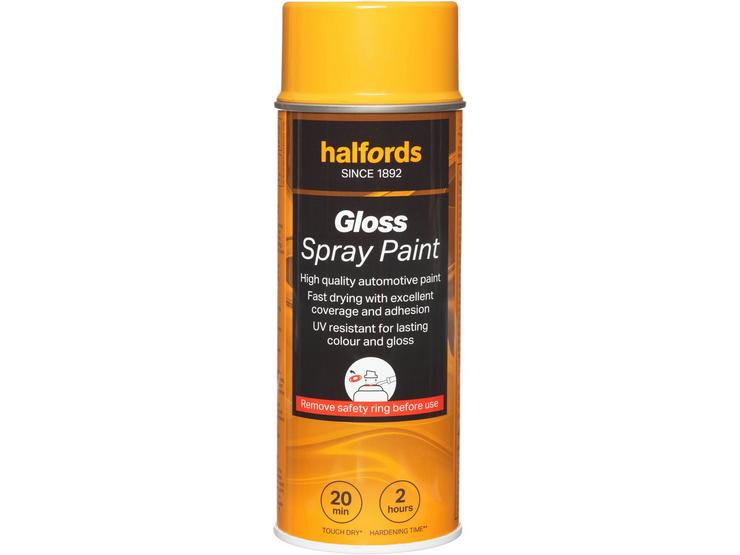 Halfords S5-080 Yellow Gloss Car Spray Paint - 400ml
