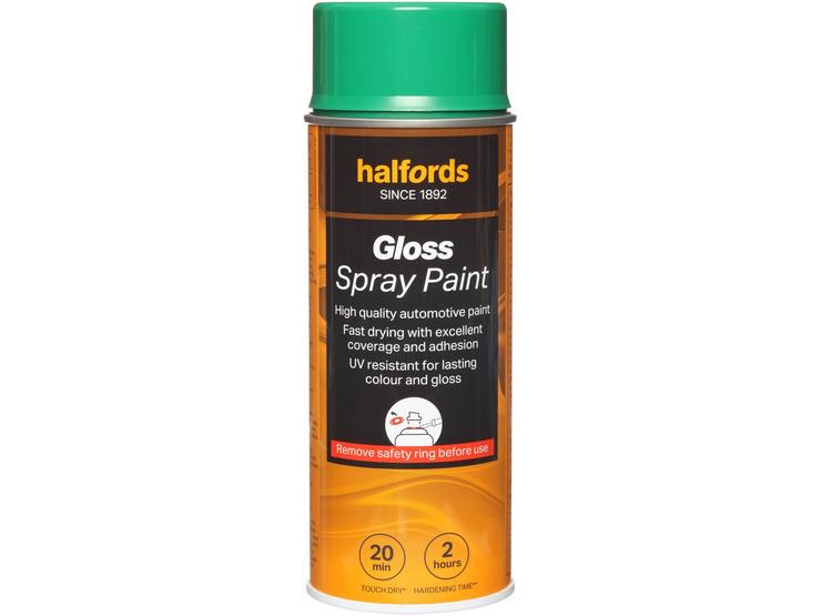 Halfords S7-040 Green Gloss Car Spray Paint - 400ml