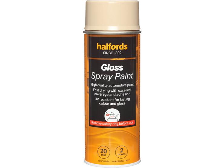 Halfords S9-010 Beige Gloss Car Spray Paint - 400ml