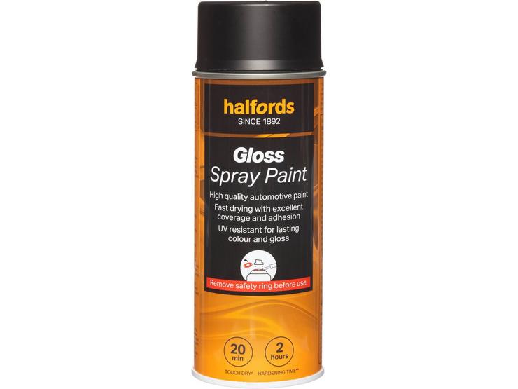 Halfords S2-010 Black Matt Car Spray Paint - 400ml