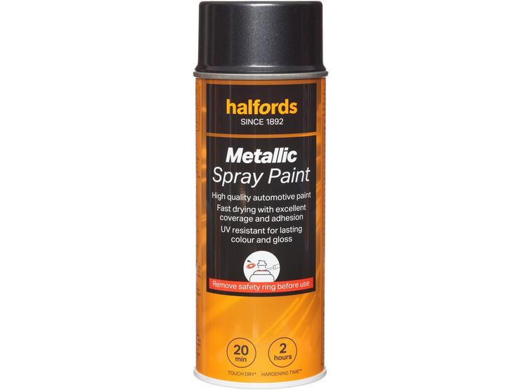 Halfords M1-380 Grey Metallic Car Spray Paint - 400ml