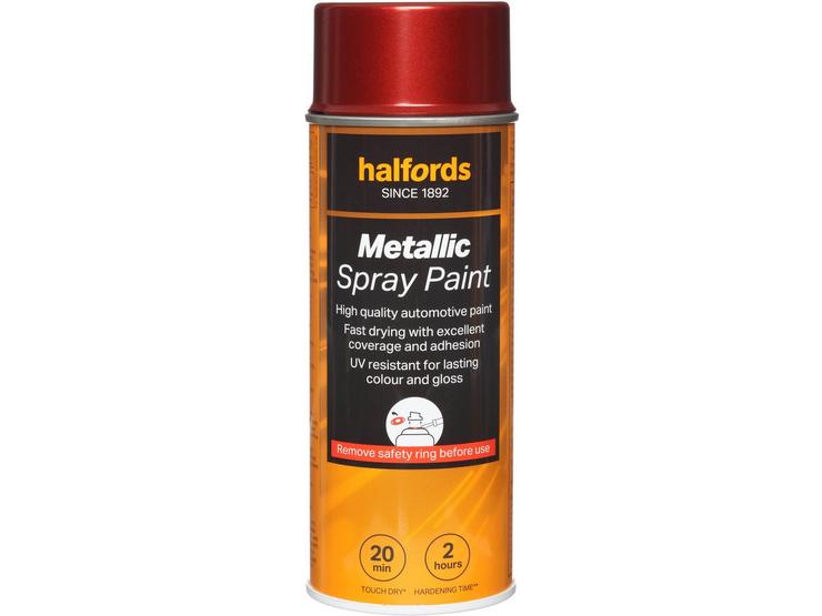 Halfords M4-140 Red Metallic Car Spray Paint - 400ml