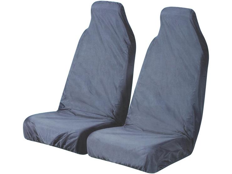 Halfords Car Seat Protectors - Front Pair in Blue