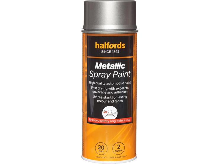 Halfords M0-360 Silver Metallic Car Spray Paint - 400ml