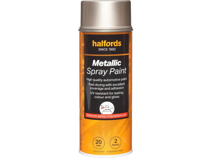 Halfords M0-270 Silver Metallic Car Spray Paint - 400ml