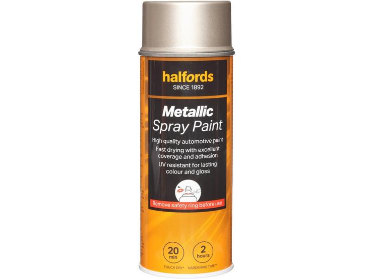 Halfords M0-260 Silver Metallic Car Spray Paint - 400ml