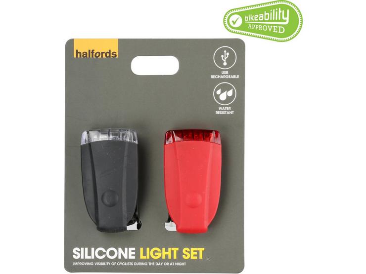 Halfords Silicone Bike Light Set