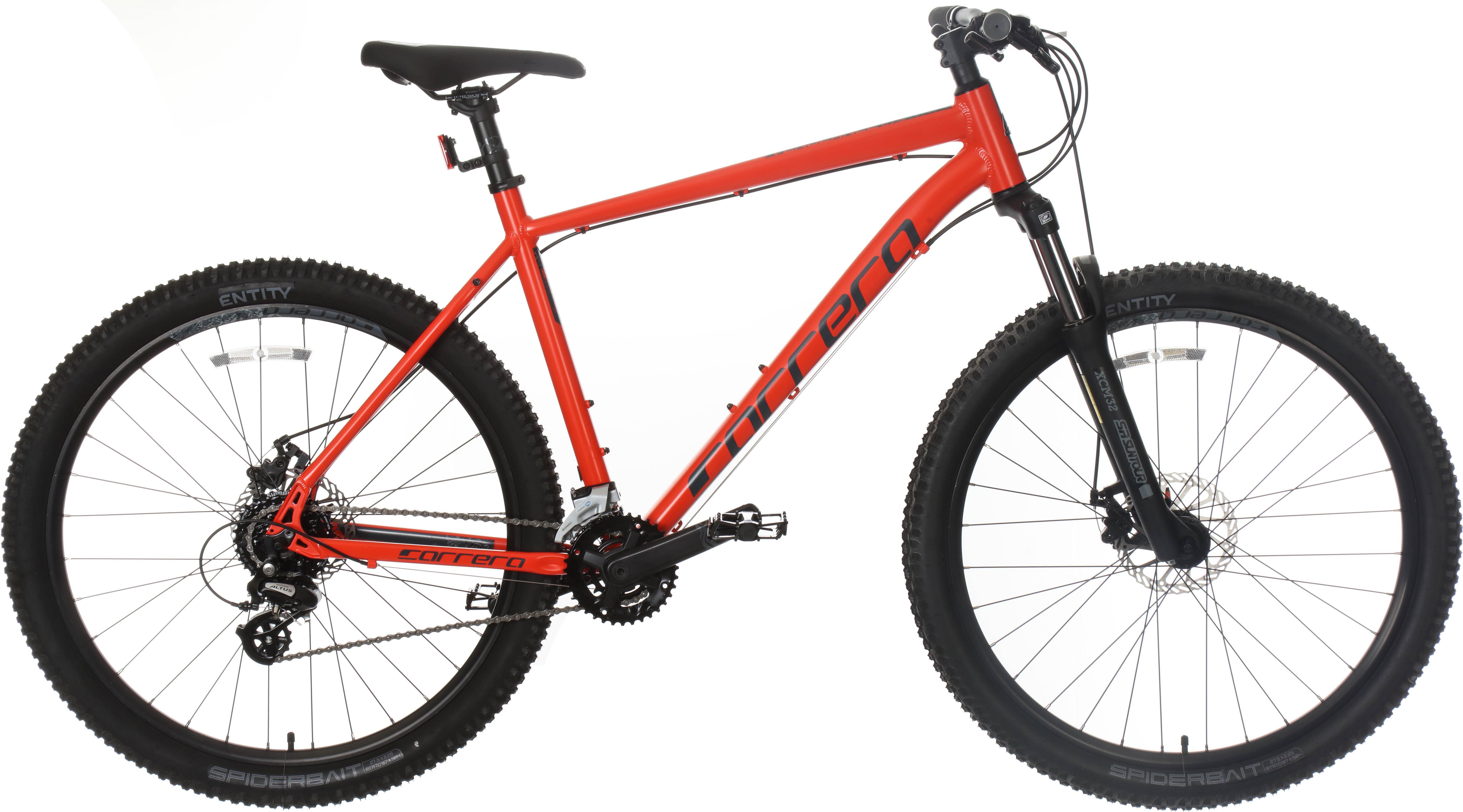 Carrera Vengeance Mountain Bike, Orange XS, S, M, L, XL Frames