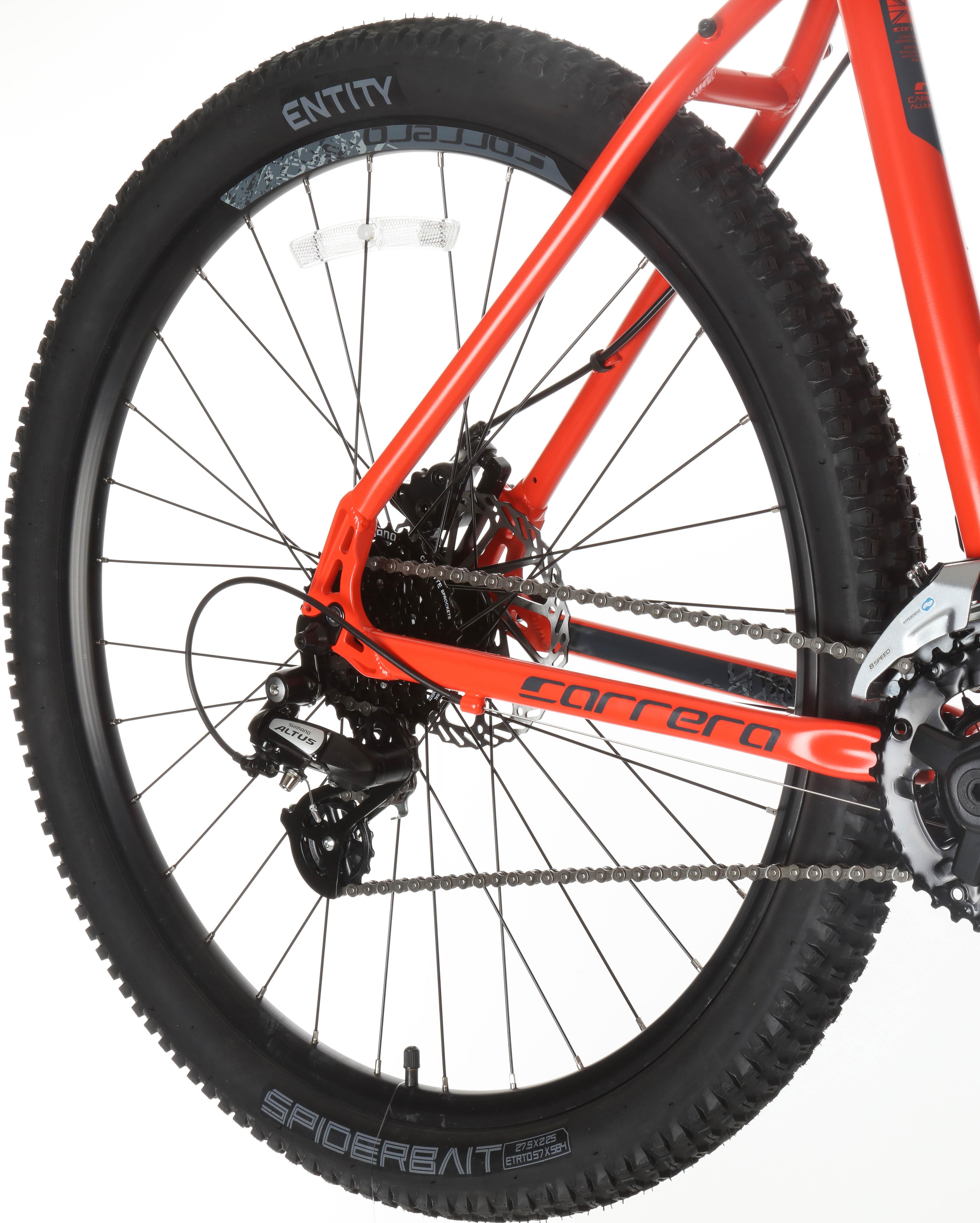 Carrera Vengeance Mountain Bike, Orange XS, S, M, L, XL Frames