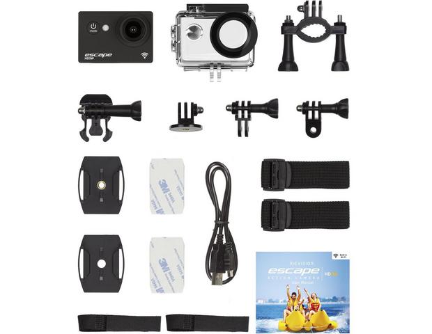 Immerse 360 Action Camera Escape HD5W & SplashKitvision 4KW Navitech 60-in-1 Action Camera Accessories Combo Kit with EVA Case Compatible with The Kitvision Escape HD5