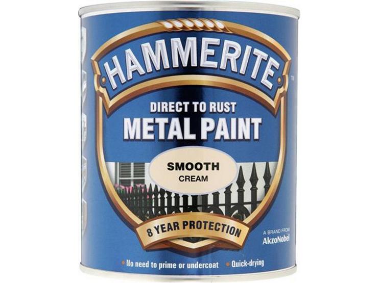 Hammerite Direct to Rust Metal Paint Smooth Cream 750ml