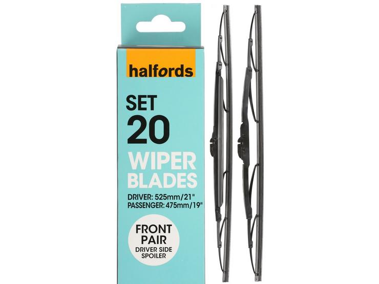 Halfords Set 20 Wiper Blades - Front Pair