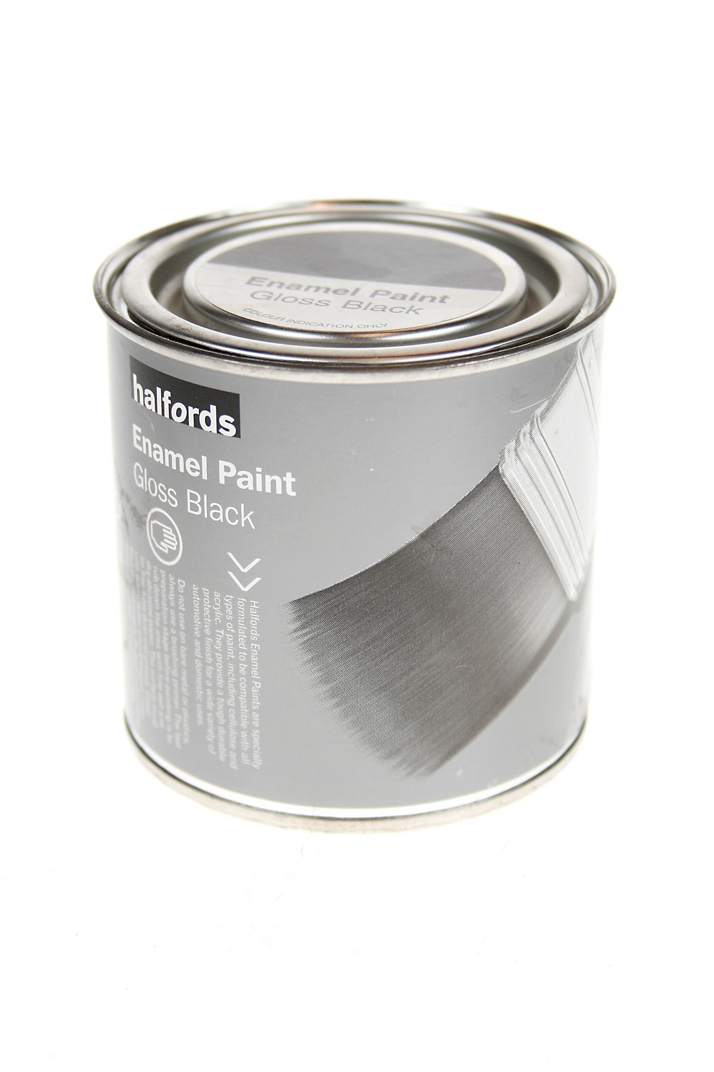 Halfords Enamel Paint Gloss Black 250ml Halfords IE