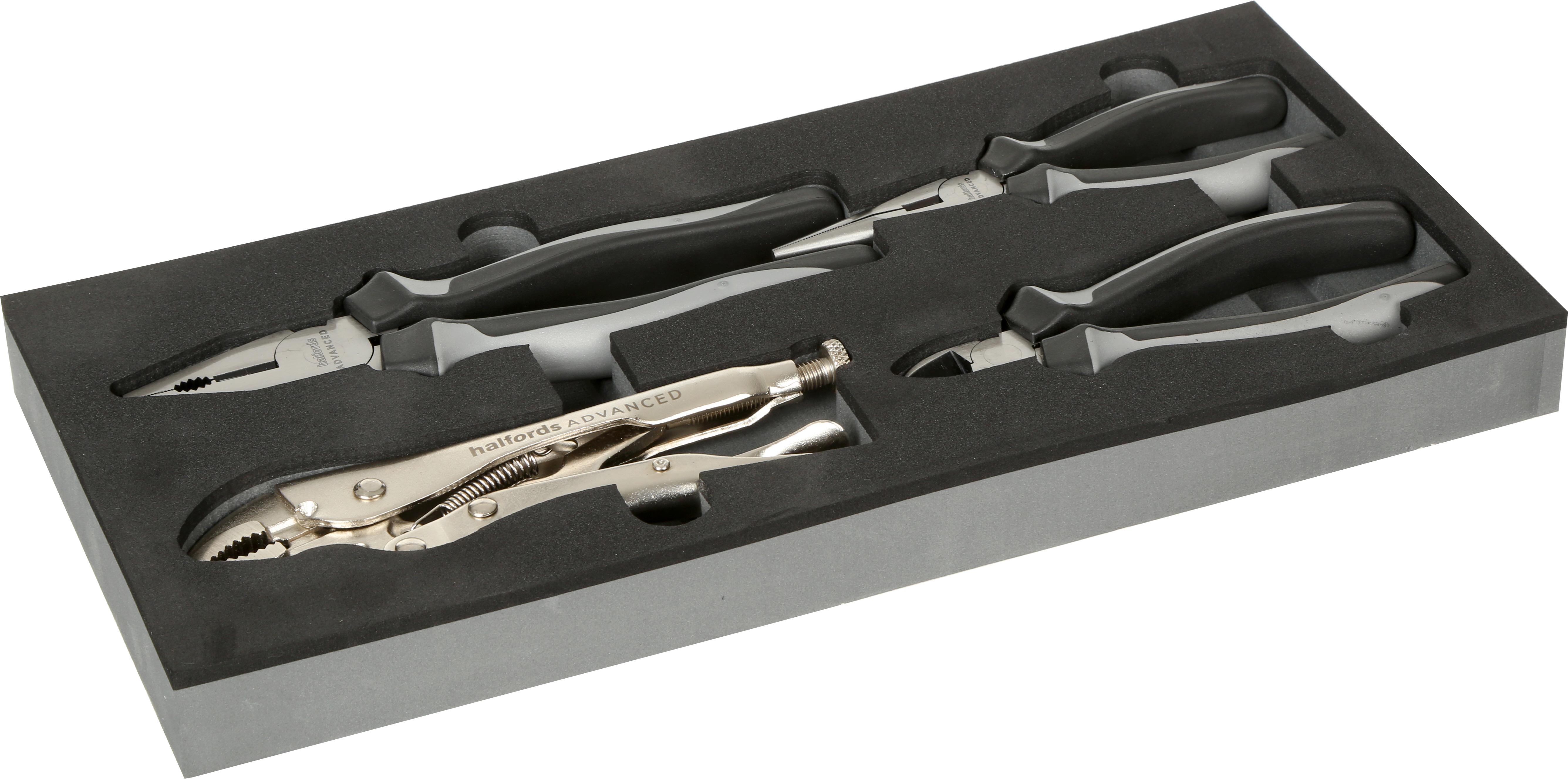 Halfords Advanced 4 Piece Plier Set Modular Tray Halfords IE