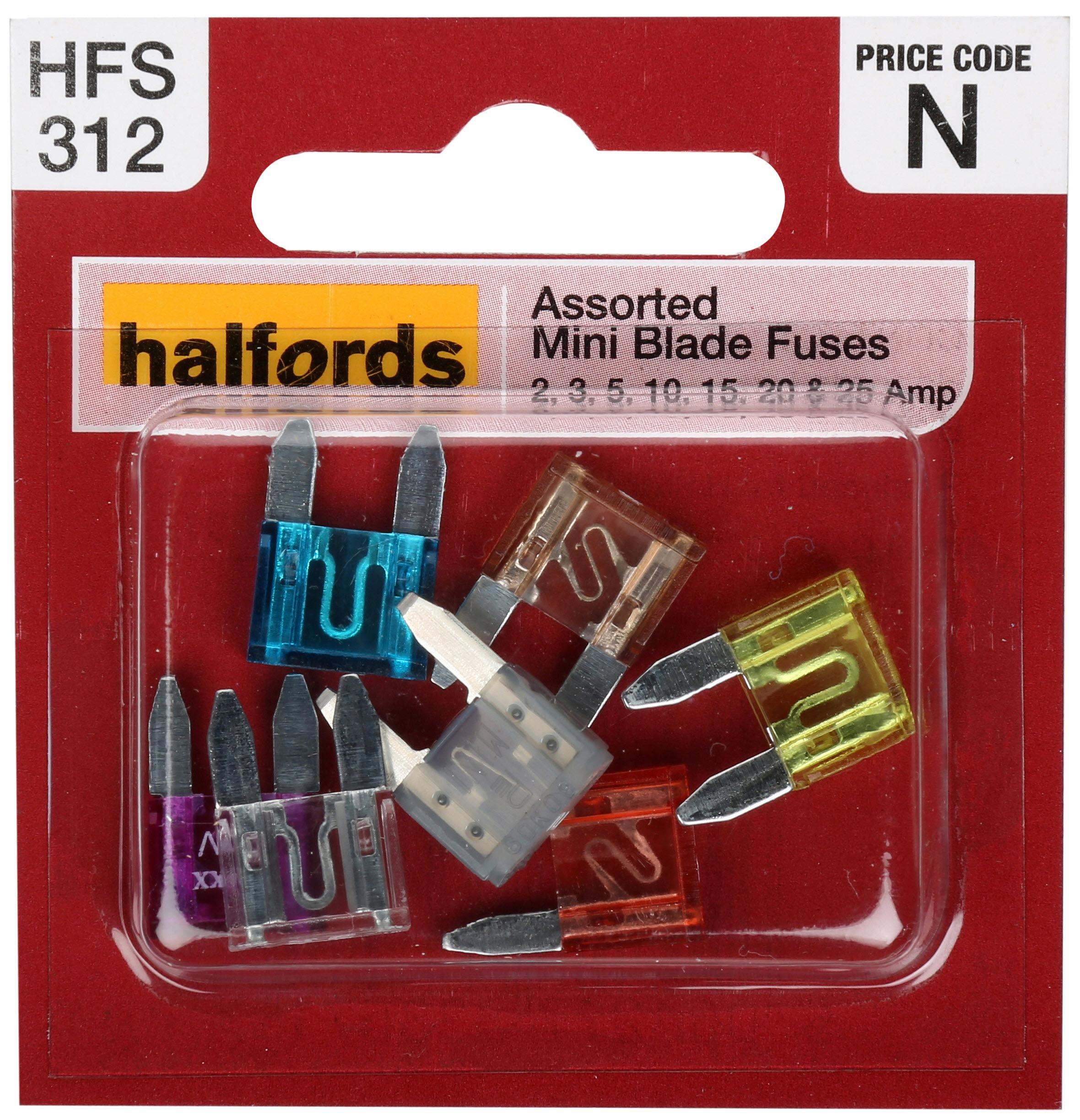 Halfords Assorted Mini Blade Fuses 3510152025 AMP Halfords IE