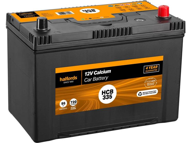 Halfords HB335/HCB335 Lead Acid 12V Car Battery 4 year Guarantee