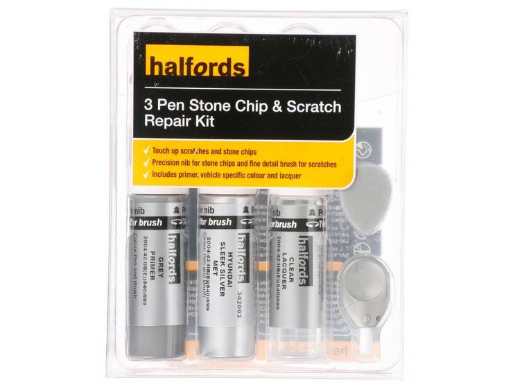 Halfords Hyundai Sleek Silver Metallic Scratch & Chip Repair Kit
