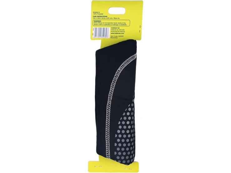 Halfords Black & Grey Dots Memory Foam seat belt pads