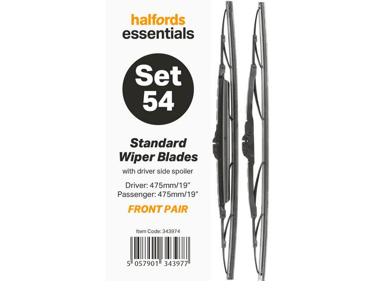 Halfords Essentials Wiper Blade Set 54