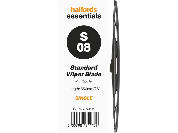 Halfords Essentials Spoiler Wiper Blade S08 - 26"