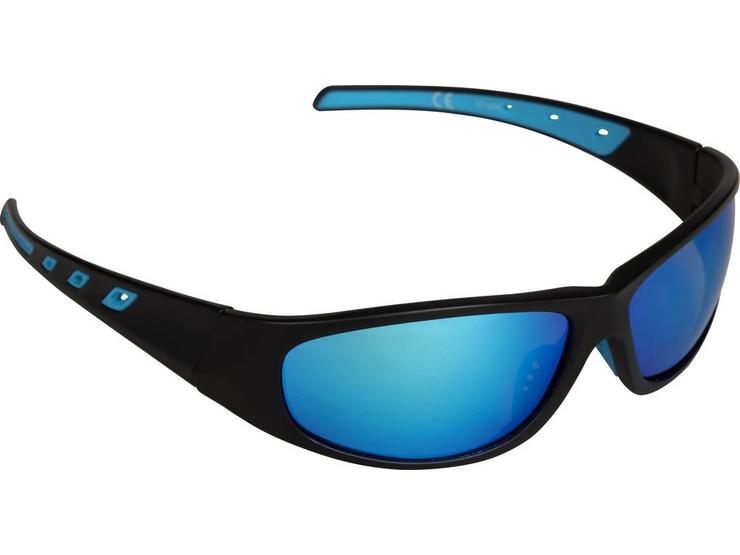 Halfords Full Frame Polarised Sunglasses - Black and Blue