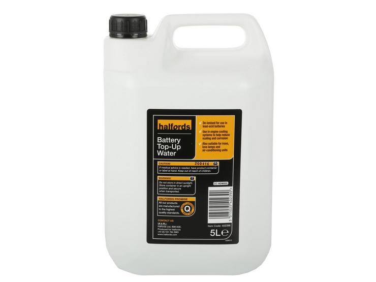 Halfords Battery Top-Up Water 5L