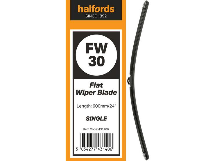 Halfords Flat Wiper Blade Single FW30