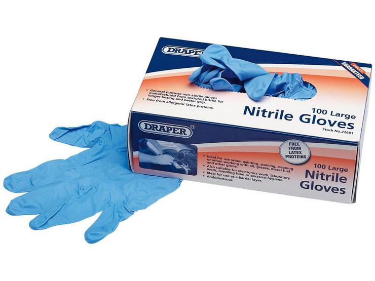 Draper Soft Nitrile Gloves - Box 100
