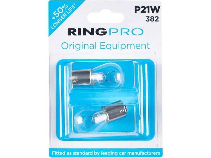 Ring Pro 382 P21W Car Bulb Twin Pack
