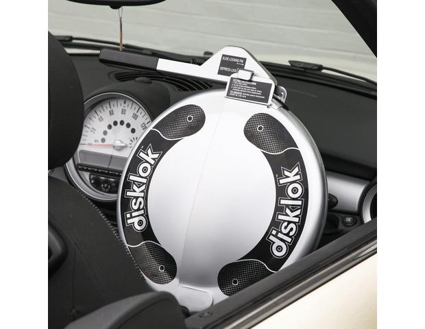 DISKLOK Large Silver Steering Wheel Lock
